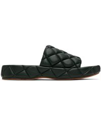 Bottega Veneta - Khaki Padded Sandals - Lyst