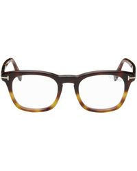 Tom Ford - Tortoiseshell Blue-block Square Glasses - Lyst