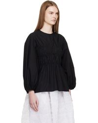 Cecilie Bahnsen Alma Blouse in Black | Lyst