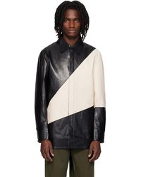 Entire studios - Off- Block Leather Shirt - Lyst