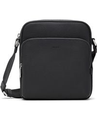 BOSS - Leather Logo-Emed Messenger Bag - Lyst