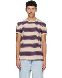 Sanderlak - Striped Contrast Rib T-Shirt - Lyst