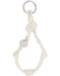 Jil Sander - Porte-clés blanc cassé à nœuds - Lyst