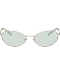 Prada - Metal Oval Sunglasses - Lyst