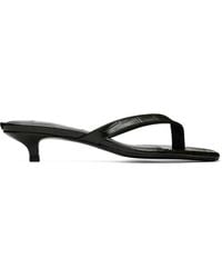 TOTEME - Croco-Embossed Flip Flop Heeled Sandals - Lyst