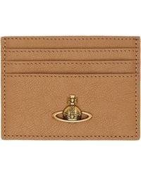Vivienne Westwood - Tan Washed Leather Card Holder - Lyst