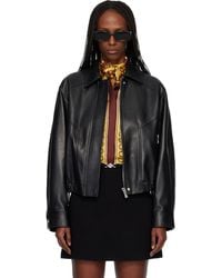 Versace - Blouson Leather Jacket - Lyst