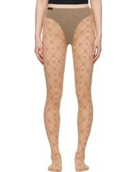 Marine Serre - Moonogram Mesh Flock Tights - Lyst