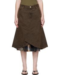 ANDERSSON BELL - Custom Flare Layered Denim Midi Skirt - Lyst
