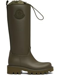 Moncler - Khaki Kickstream High Rain Tall Boots - Lyst