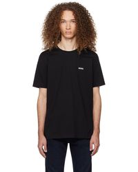 BOSS - Black Bonded T-shirt - Lyst