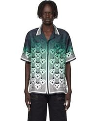 CASABLANCA - Gradient Monogram Short Sleeve Silk Shirt - Lyst