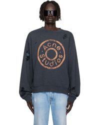 Acne Studios - ブラック ロゴプリント スウェットシャツ - Lyst