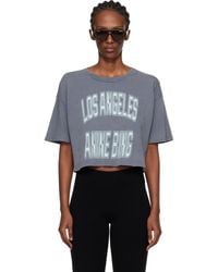 Anine Bing - Johnny Cropped T-Shirt - Lyst