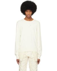 Craig Green - Craig pull blanc cassé à œillets - Lyst