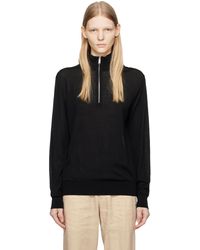 Zegna - Black Half-zip Sweater - Lyst