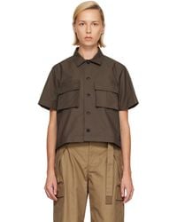 Sacai - Khaki & Cotton Weather Shirt - Lyst