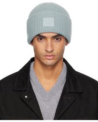 Acne Studios - ブルー Ribbed Face Logo ビーニー - Lyst