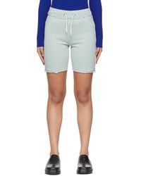 Womens Clothing Shorts Mini shorts Helmut Lang Ribbed-knit Tie-waist Shorts in Purple 