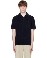 Fred Perry - Open Collar Towelling Polo - Lyst
