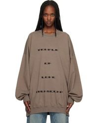 Rick Owens - Temple Hun Crewneck Sweatshirt - Lyst