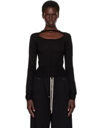 Rick Owens - Tower Slashed Cropped Pull Sweater - Lyst