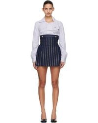 Vivienne Westwood - Gilded Stripe Linen High Waisted Kilt Miniskirt - Lyst