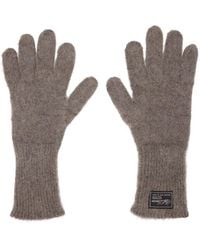 Raf Simons - Taupe Mohair Gloves - Lyst