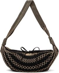 Lemaire - Sac Croissant Noir Et En Filet Ajouré Par Filt - Lyst