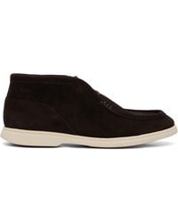 BOSS - Suede Stitching Details Desert Boots - Lyst