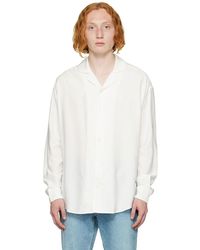 Ami Paris Ssense限定 ホワイト キャンプカラー シャツ
