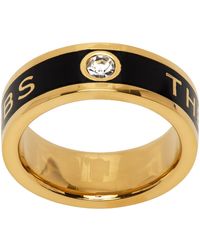 Marc Jacobs - Gold & Black 'the Medallion' Ring - Lyst