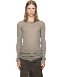 Rick Owens - Taupe Tower Rib Ls T-Shirt - Lyst