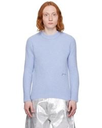 Ganni - Blue Brushed Sweater - Lyst