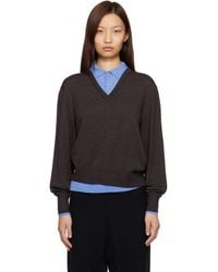 Acne Studios - Layered Wool Knit Sweater - Lyst