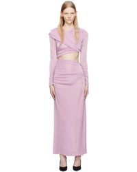 MSGM - Pink Cutout Maxi Dress - Lyst