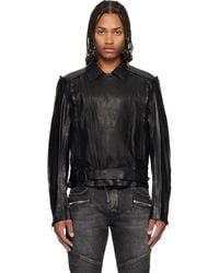Balmain - Lightweight Lambskin Leather Biker Jacket - Lyst