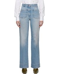 Victoria Beckham - ブルー Alina ハイウエスト ジーンズ - Lyst