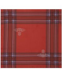 Vivienne Westwood - Red Madras Check Pocket Square - Lyst
