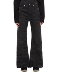 MM6 by Maison Martin Margiela - Black Flared Jeans - Lyst