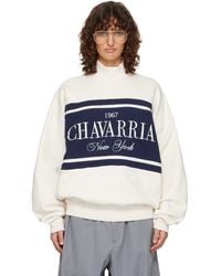 Willy Chavarria - Off- 'Chavarria' Stripe Gilroy Sweatshirt - Lyst