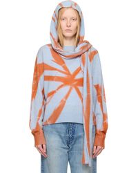 The Elder Statesman - Capuche Mythic Bleu Et À Sangles De Style Écharpe - Lyst