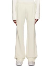 MM6 by Maison Martin Margiela - Off-white Embroidered Sweatpants - Lyst