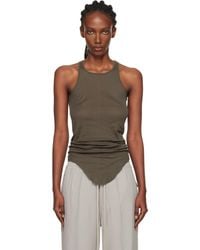 Rick Owens - Khaki Concordians Basic Rib Tank Top - Lyst