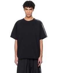 Y-3 - Raw Edge 3 Stripes Short Sleeve T-shirt - Lyst