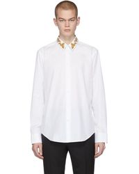 Versace White Barocco Collar Shirt