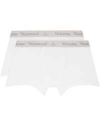 Vivienne Westwood - Ensemble de deux boxers blancs à motif à logo - Lyst