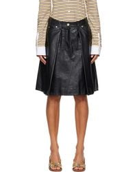 Wales Bonner - Construct Leather Midi Skirt - Lyst