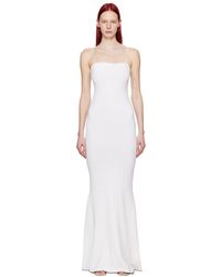 Jacquemus - Robe longue 'la robe aro' blanche - les sculptures - Lyst