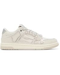 Amiri - Off- Glitter Skel Top Low Sneakers - Lyst